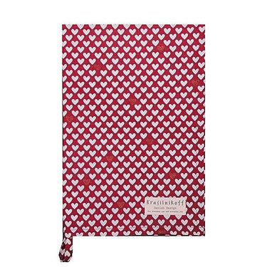 Krasilnikoff - Geschirrtuch - KW6257E - Happy Hearts, Red- Herzen 50 x 70 cm, 100% Baumwolle0 im Sale
